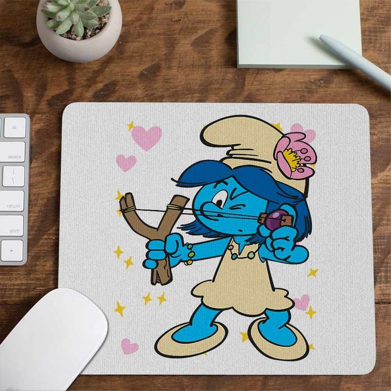 PC, gaming si accesorii - Periferice PC - Mousepad - Mousepad Strumfii Satul Fetelor Prastie CoolTrend, 21x19cm - Infinity.ro
