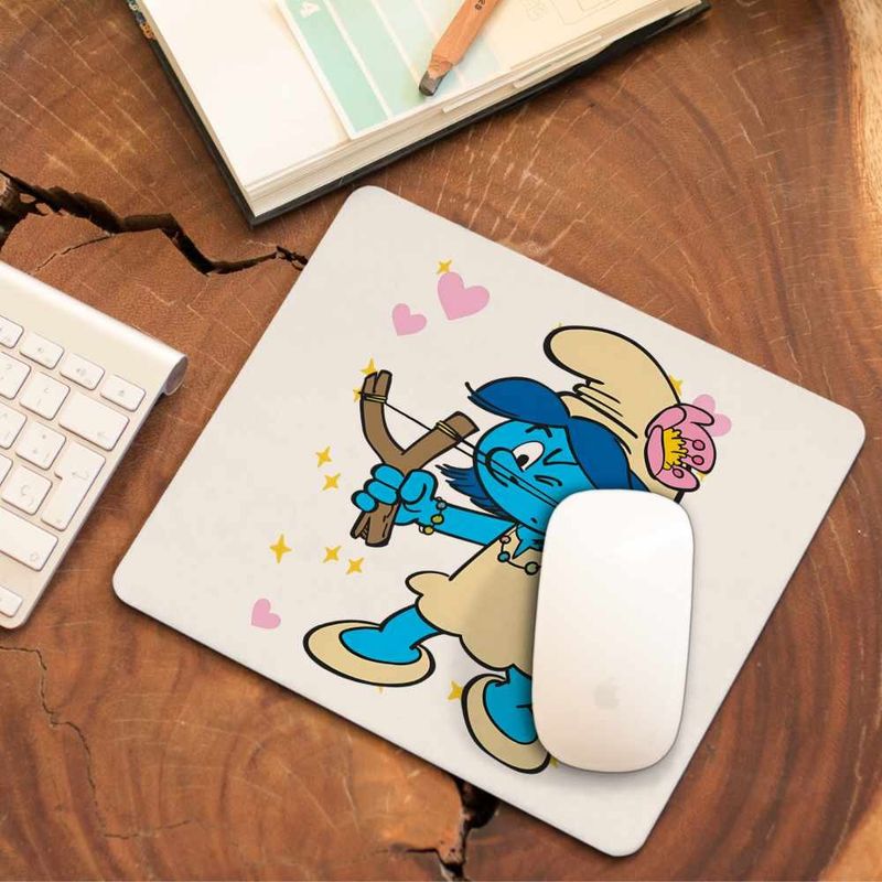 PC, gaming si accesorii - Periferice PC - Mousepad - Mousepad Strumfii Satul Fetelor Prastie CoolTrend, 21x19cm - Infinity.ro