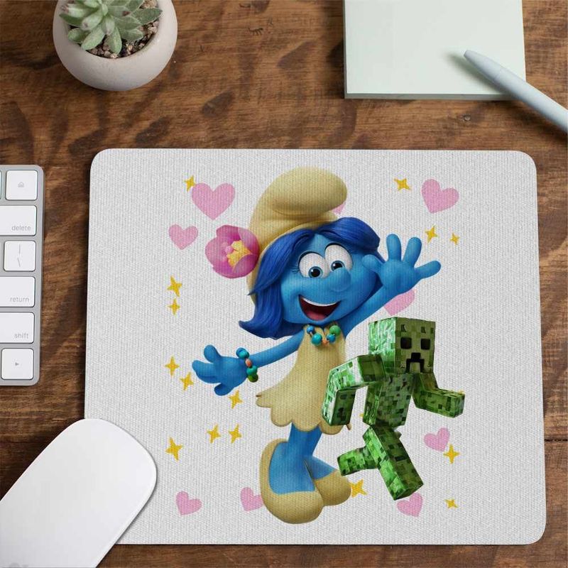 PC, gaming si accesorii - Periferice PC - Mousepad - Mousepad Smurf Blossom Strumfii CoolTrend, 21x19cm - Infinity.ro