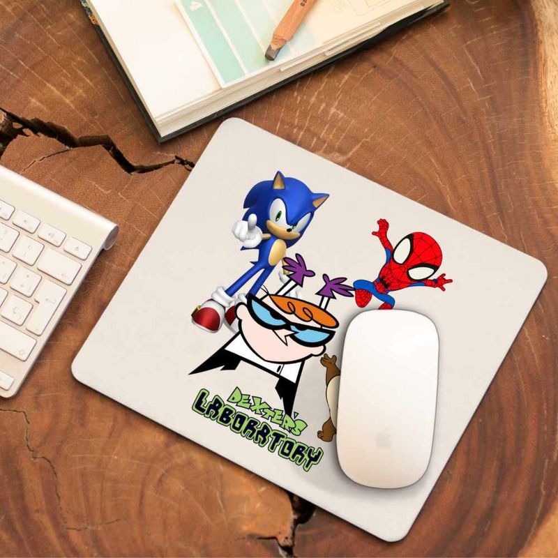 PC, gaming si accesorii - Periferice PC - Mousepad - Mousepad laboratorul lui Dexter Sonic Paienjenel Taz Diavol Tasmanian, CoolTrend, 21x19cm - Infinity.ro