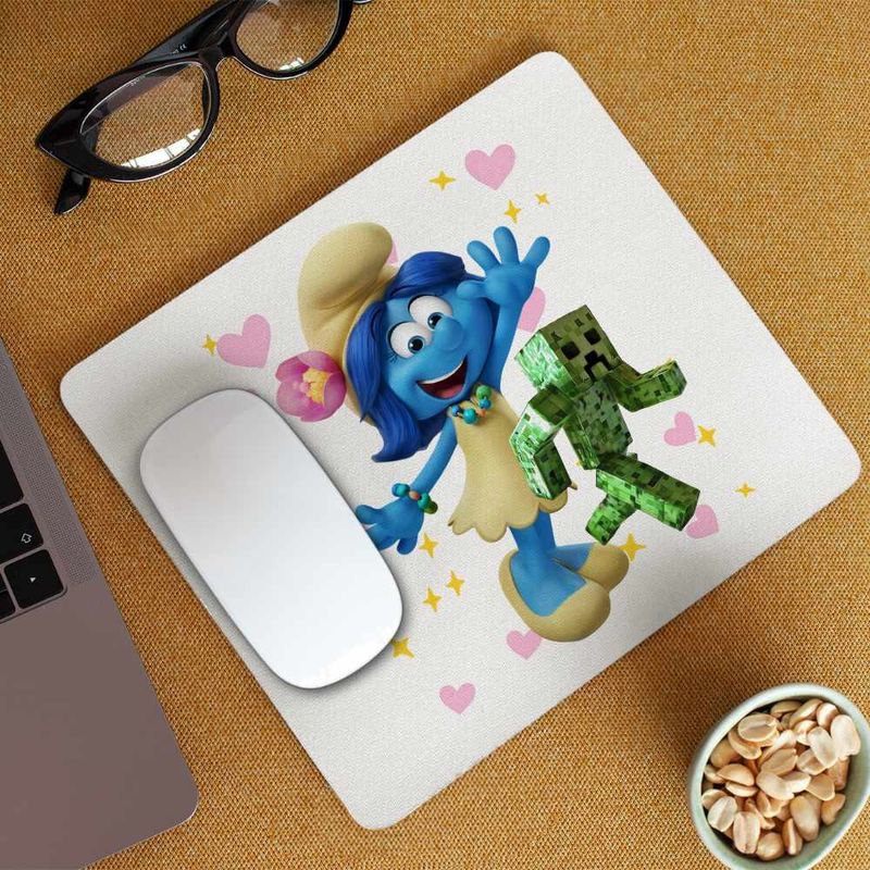 PC, gaming si accesorii - Periferice PC - Mousepad - Mousepad Smurf Blossom Strumfii CoolTrend, 21x19cm - Infinity.ro
