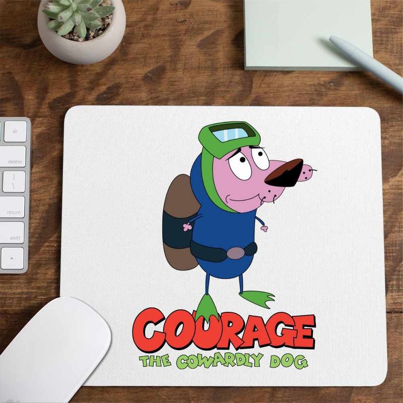 PC, gaming si accesorii - Periferice PC - Mousepad - Mousepad Curaj Cainele Fricos Desene Scafandru, CoolTrend, 21x19cm - Infinity.ro
