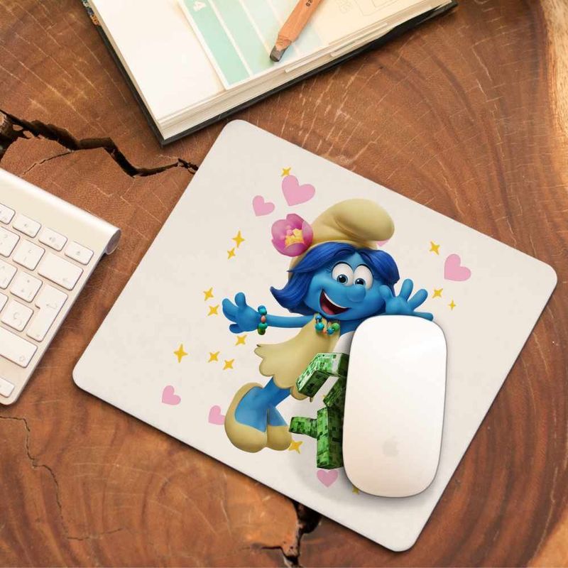 PC, gaming si accesorii - Periferice PC - Mousepad - Mousepad Smurf Blossom Strumfii CoolTrend, 21x19cm - Infinity.ro