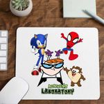 PC, gaming si accesorii - Periferice PC - Mousepad - Mousepad laboratorul lui Dexter Sonic Paienjenel Taz Diavol Tasmanian, CoolTrend, 21x19cm - Infinity.ro