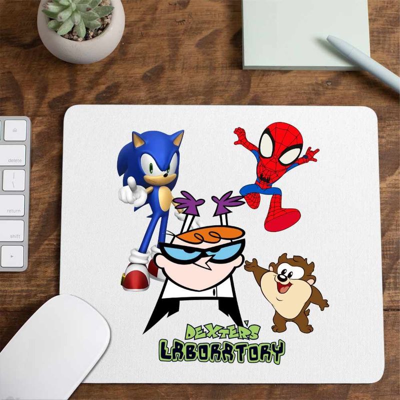 PC, gaming si accesorii - Periferice PC - Mousepad - Mousepad laboratorul lui Dexter Sonic Paienjenel Taz Diavol Tasmanian, CoolTrend, 21x19cm - Infinity.ro