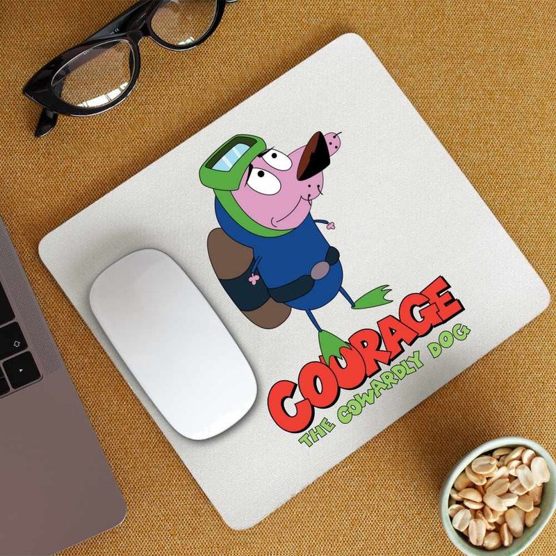 PC, gaming si accesorii - Periferice PC - Mousepad - Mousepad Curaj Cainele Fricos Desene Scafandru, CoolTrend, 21x19cm - Infinity.ro