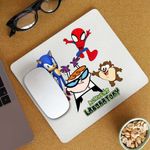 PC, gaming si accesorii - Periferice PC - Mousepad - Mousepad laboratorul lui Dexter Sonic Paienjenel Taz Diavol Tasmanian, CoolTrend, 21x19cm - Infinity.ro