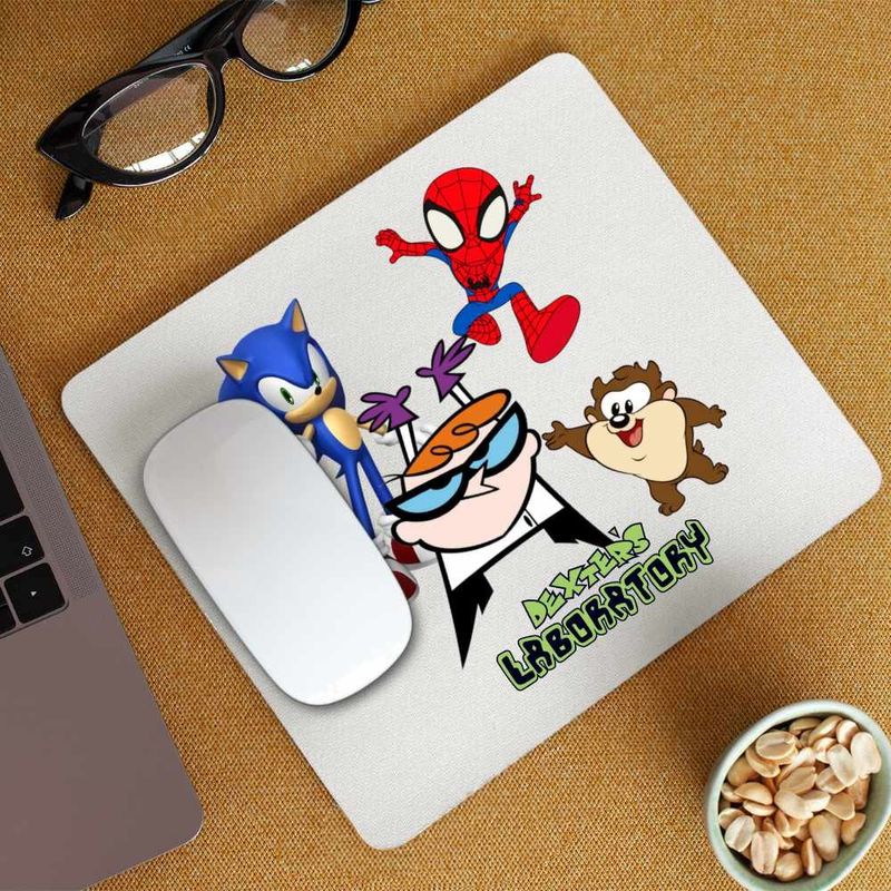 PC, gaming si accesorii - Periferice PC - Mousepad - Mousepad laboratorul lui Dexter Sonic Paienjenel Taz Diavol Tasmanian, CoolTrend, 21x19cm - Infinity.ro