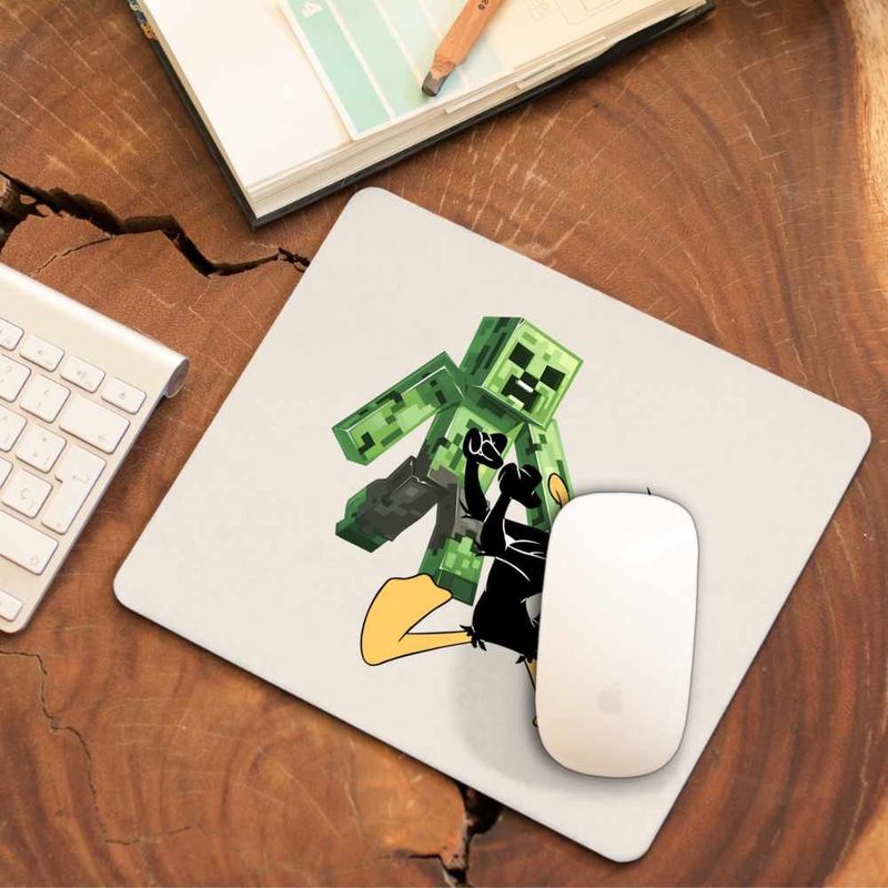 PC, gaming si accesorii - Periferice PC - Mousepad - Mousepad Daffy Duck Minecraft Creeper, CoolTrend, 21x19cm - Infinity.ro