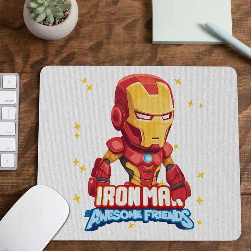 PC, gaming si accesorii - Periferice PC - Mousepad - Mousepad Iron Man Omul Fier Otel CoolTrend, 21x19cm - Infinity.ro