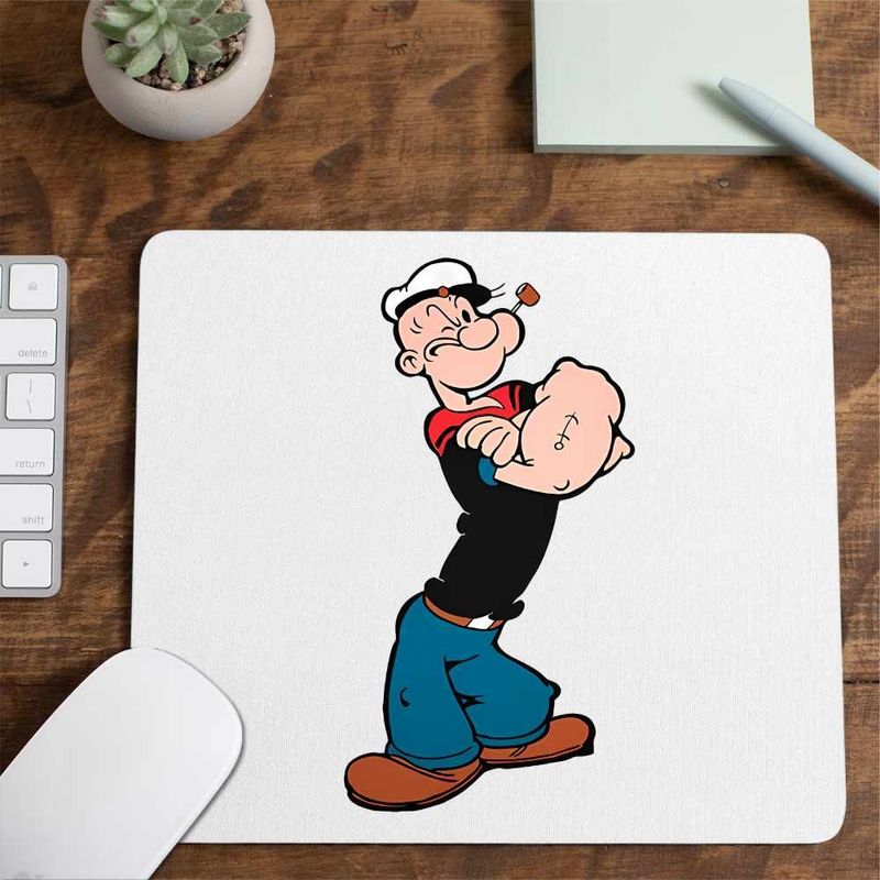 PC, gaming si accesorii - Periferice PC - Mousepad - Mousepad Popeye Marinarul Looney Cartoon Pescar, CoolTrend, 21x19cm - Infinity.ro