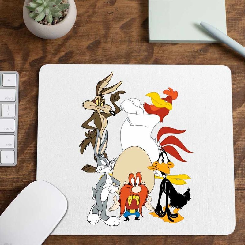 PC, gaming si accesorii - Periferice PC - Mousepad - Mousepad Bugs Bunny Coiotul Foghorn Daffy Looney Tunes, CoolTrend, 21x19cm - Infinity.ro
