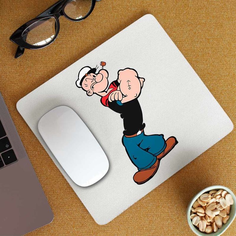 PC, gaming si accesorii - Periferice PC - Mousepad - Mousepad Popeye Marinarul Looney Cartoon Pescar, CoolTrend, 21x19cm - Infinity.ro