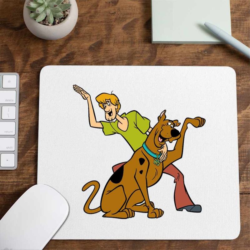 PC, gaming si accesorii - Periferice PC - Mousepad - Mousepad ScoobyDoo Shaggy Saluta Joaca, CoolTrend, 21x19cm - Infinity.ro