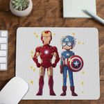 PC, gaming si accesorii - Periferice PC - Mousepad - Mousepad Iron Man Rick and Morty Captain America CoolTrend, 21x19cm - Infinity.ro