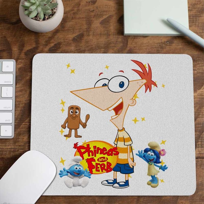 PC, gaming si accesorii - Periferice PC - Mousepad - Mousepad Phineas and Ferb Desene CoolTrend, 21x19cm - Infinity.ro