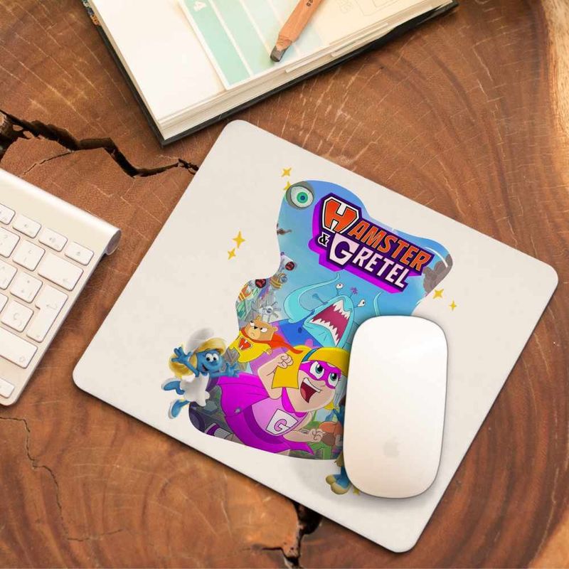 PC, gaming si accesorii - Periferice PC - Mousepad - Mousepad Hamster Gretel Actiune Animatie CoolTrend, 21x19cm - Infinity.ro