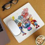 PC, gaming si accesorii - Periferice PC - Mousepad - Mousepad Gumball Stitch Sonic Winnie CoolTrend, 21x19cm - Infinity.ro