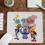 PC, gaming si accesorii - Periferice PC - Mousepad - Mousepad Gumball Stitch Sonic Winnie CoolTrend, 21x19cm - Infinity.ro