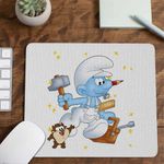 PC, gaming si accesorii - Periferice PC - Mousepad - Mousepad Strumfii Tamplar Meserias Dulgher CoolTrend, 21x19cm - Infinity.ro