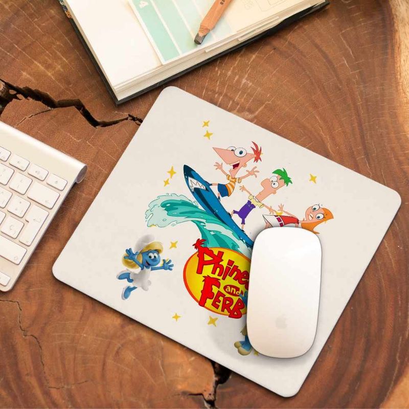PC, gaming si accesorii - Periferice PC - Mousepad - Mousepad Phineas Ferb Candace Surf Vacanta CoolTrend, 21x19cm - Infinity.ro