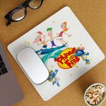 PC, gaming si accesorii - Periferice PC - Mousepad - Mousepad Phineas Ferb Candace Surf Vacanta CoolTrend, 21x19cm - Infinity.ro