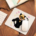 PC, gaming si accesorii - Periferice PC - Mousepad - Mousepad Adrian Agreste Miraculos Adrien Motanul Negru Noir CoolTrend, 21x19cm - Infinity.ro