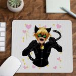 PC, gaming si accesorii - Periferice PC - Mousepad - Mousepad Adrian Agreste Miraculos Adrien Motanul Negru Noir CoolTrend, 21x19cm - Infinity.ro