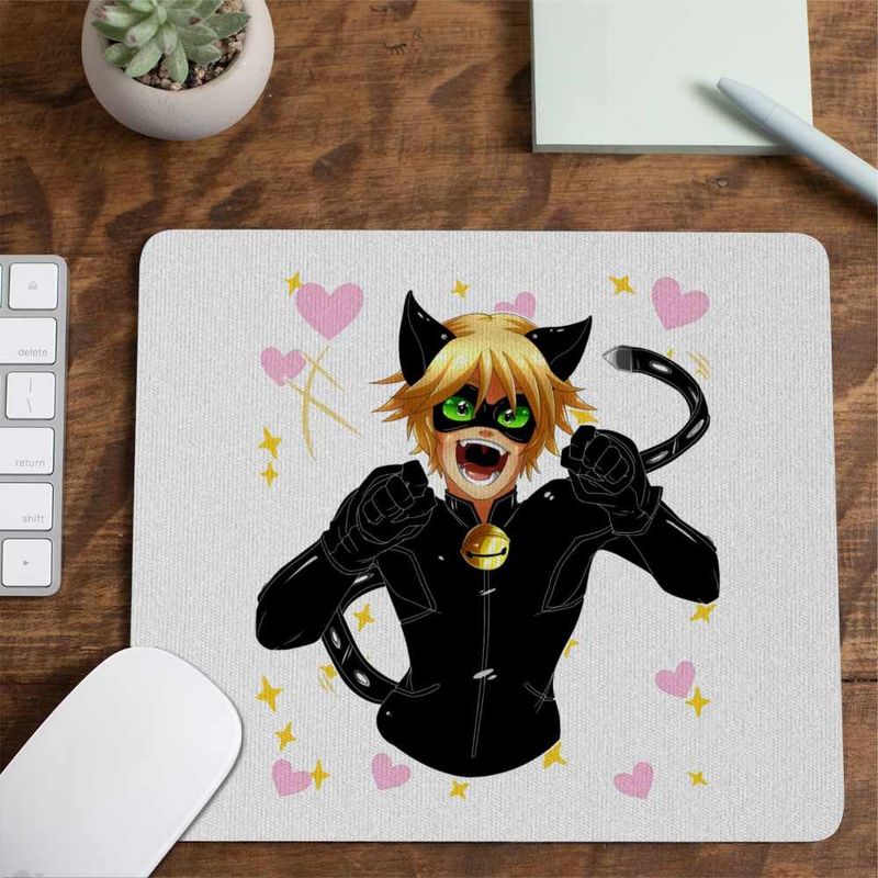 PC, gaming si accesorii - Periferice PC - Mousepad - Mousepad Adrian Agreste Miraculos Adrien Motanul Negru Noir CoolTrend, 21x19cm - Infinity.ro