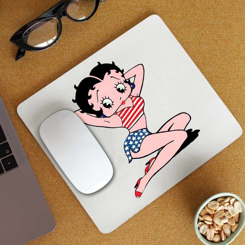 PC, gaming si accesorii - Periferice PC - Mousepad - Mousepad Betty Boop America SUA, CoolTrend, 21x19cm - Infinity.ro