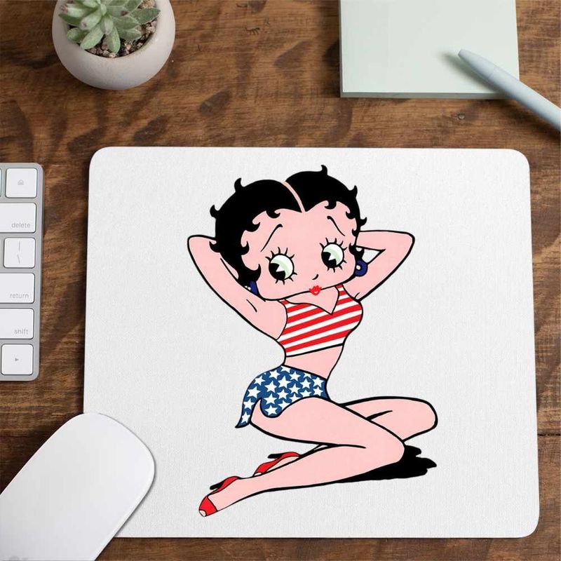 PC, gaming si accesorii - Periferice PC - Mousepad - Mousepad Betty Boop America SUA, CoolTrend, 21x19cm - Infinity.ro