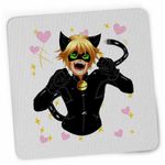 PC, gaming si accesorii - Periferice PC - Mousepad - Mousepad Adrian Agreste Miraculos Adrien Motanul Negru Noir CoolTrend, 21x19cm - Infinity.ro