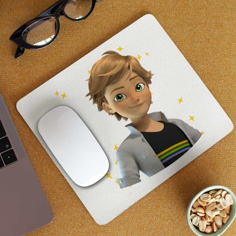PC, gaming si accesorii - Periferice PC - Mousepad - Mousepad Adrien Agreste Miraculous Buburuza Noir CoolTrend, 21x19cm - Infinity.ro