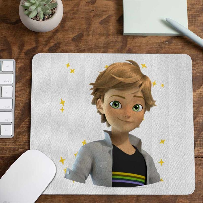 PC, gaming si accesorii - Periferice PC - Mousepad - Mousepad Adrien Agreste Miraculous Buburuza Noir CoolTrend, 21x19cm - Infinity.ro