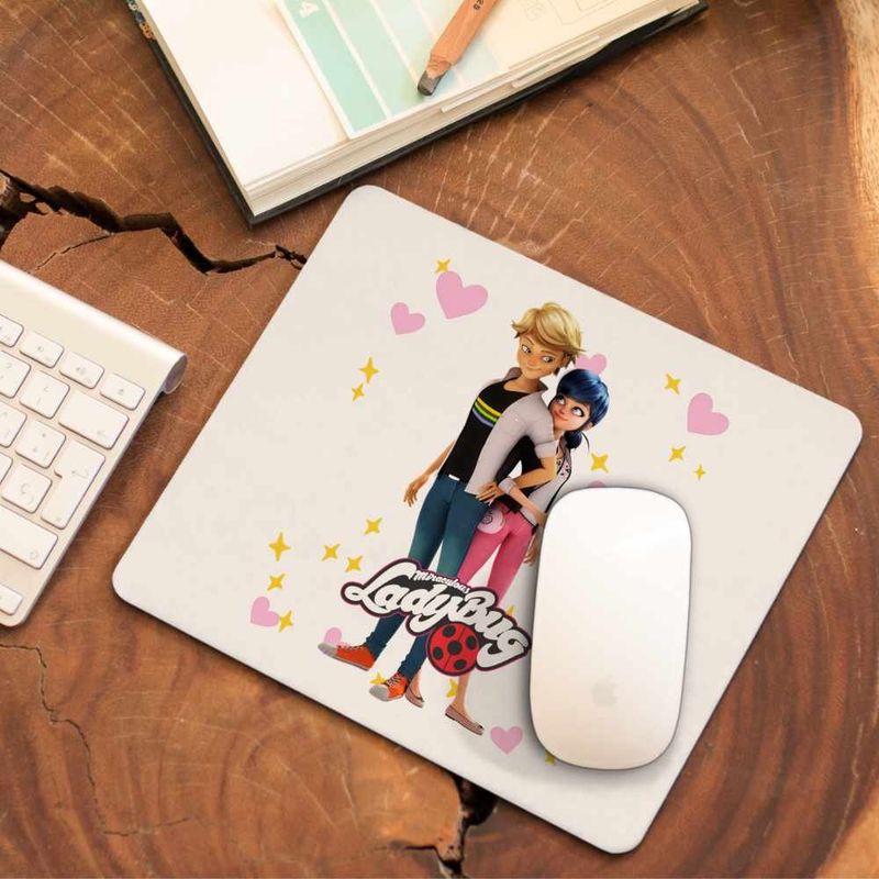 PC, gaming si accesorii - Periferice PC - Mousepad - Mousepad Miraculous Marinette Adrien Agreste Miraculos CoolTrend, 21x19cm - Infinity.ro