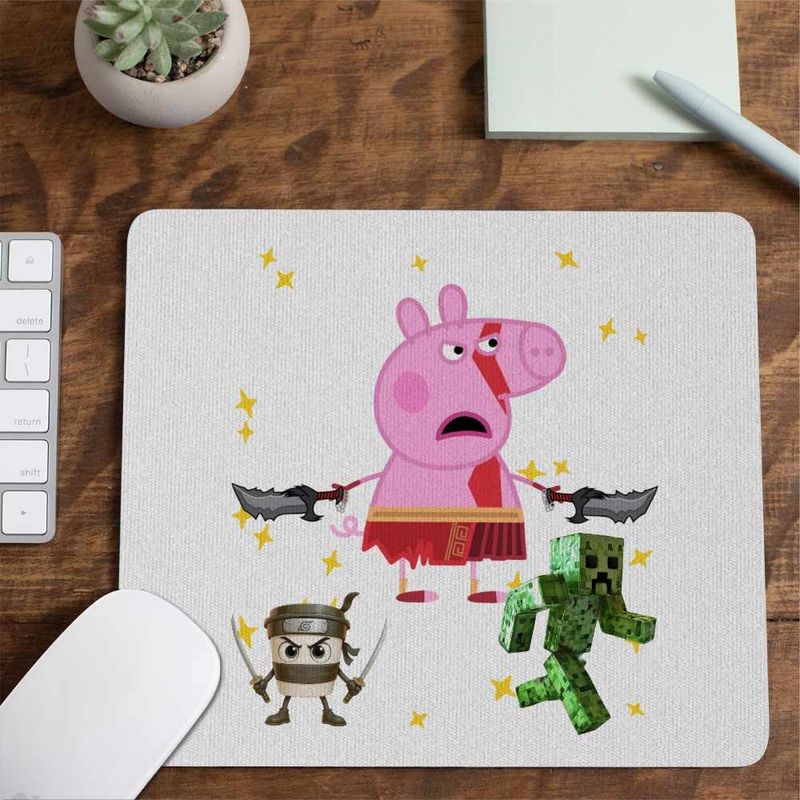 PC, gaming si accesorii - Periferice PC - Mousepad - Mousepad Peppa God of War CoolTrend, 21x19cm - Infinity.ro