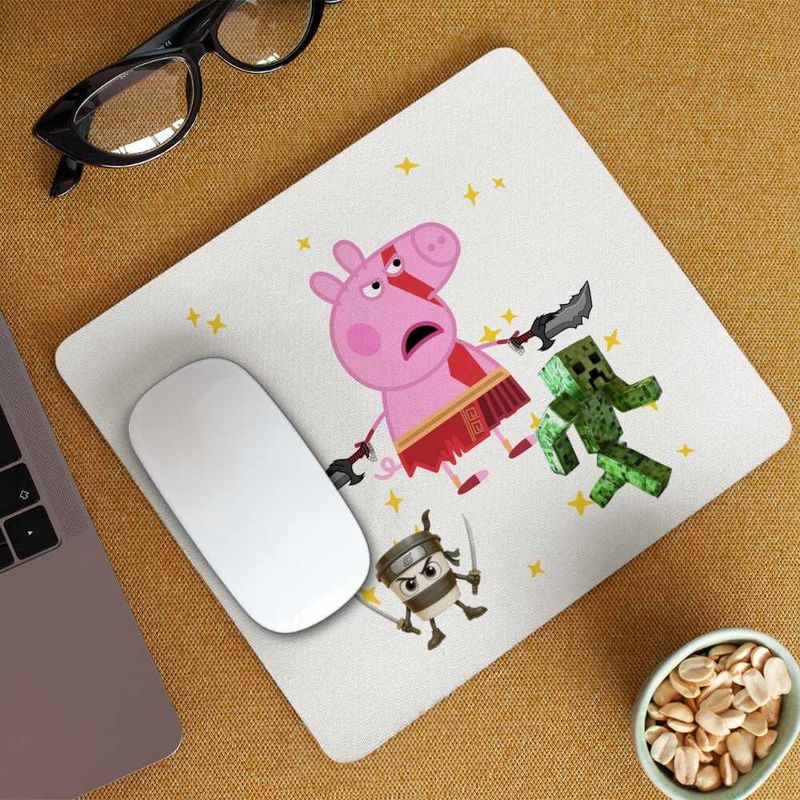 PC, gaming si accesorii - Periferice PC - Mousepad - Mousepad Peppa God of War CoolTrend, 21x19cm - Infinity.ro