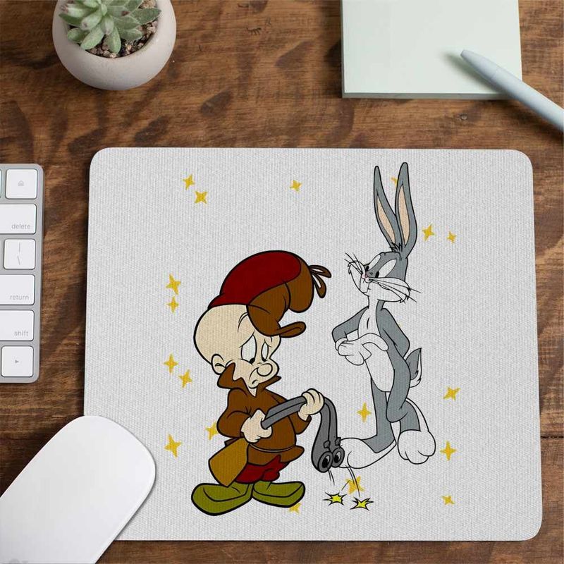 PC, gaming si accesorii - Periferice PC - Mousepad - Mousepad Bugs Bunny Elmer Fudd CoolTrend, 21x19cm - Infinity.ro