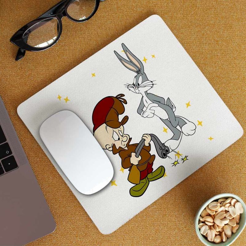 PC, gaming si accesorii - Periferice PC - Mousepad - Mousepad Bugs Bunny Elmer Fudd CoolTrend, 21x19cm - Infinity.ro