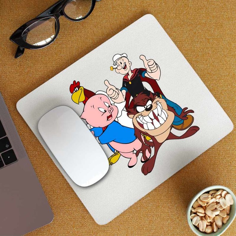 PC, gaming si accesorii - Periferice PC - Mousepad - Mousepad Foghorn Taz Popey Porky Looney Tunes, CoolTrend, 21x19cm - Infinity.ro