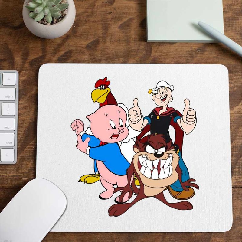 PC, gaming si accesorii - Periferice PC - Mousepad - Mousepad Foghorn Taz Popey Porky Looney Tunes, CoolTrend, 21x19cm - Infinity.ro