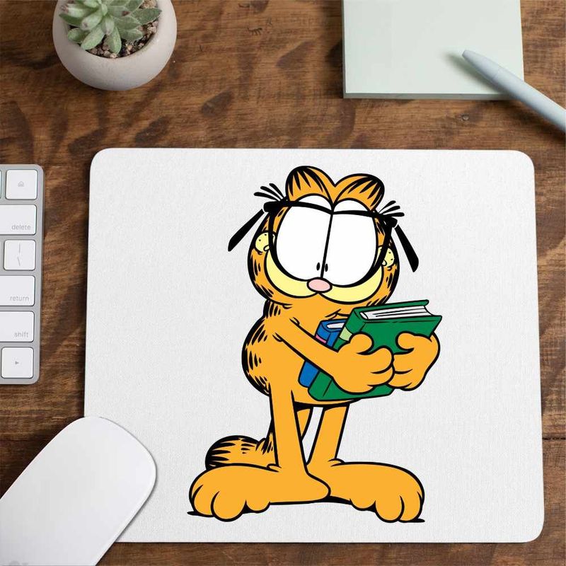 PC, gaming si accesorii - Periferice PC - Mousepad - Mousepad Garfield Carti Scoala Invata, CoolTrend, 21x19cm - Infinity.ro
