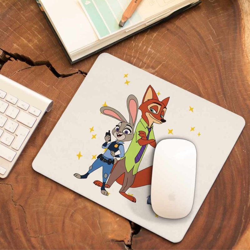 PC, gaming si accesorii - Periferice PC - Mousepad - Mousepad Zootopia Nick Judy Parteneri CoolTrend, 21x19cm - Infinity.ro