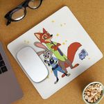 PC, gaming si accesorii - Periferice PC - Mousepad - Mousepad Zootopia Nick Judy Parteneri CoolTrend, 21x19cm - Infinity.ro