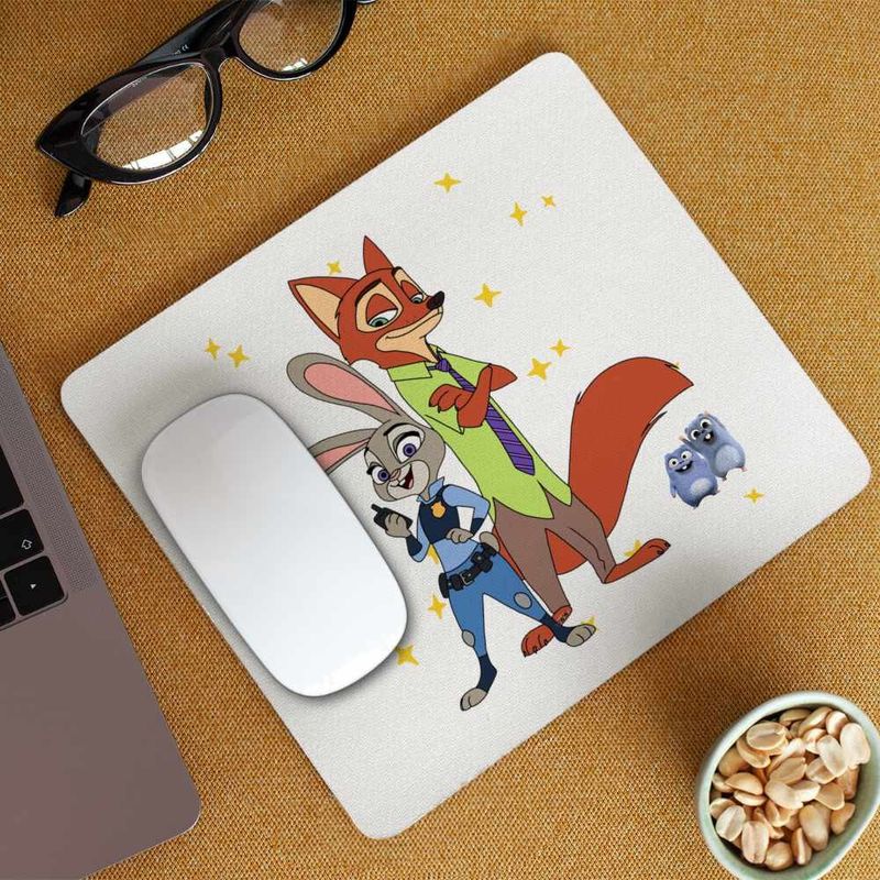PC, gaming si accesorii - Periferice PC - Mousepad - Mousepad Zootopia Nick Judy Parteneri CoolTrend, 21x19cm - Infinity.ro