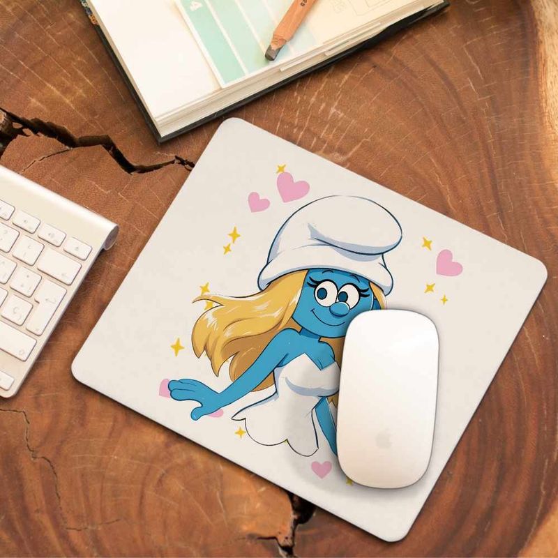 PC, gaming si accesorii - Periferice PC - Mousepad - Mousepad Strumfita Strumfii Smurfette CoolTrend, 21x19cm - Infinity.ro