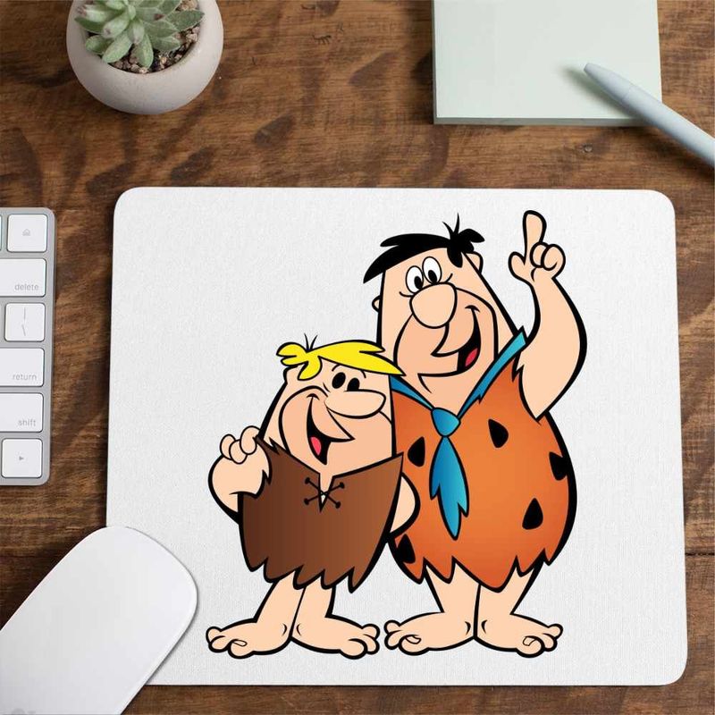 PC, gaming si accesorii - Periferice PC - Mousepad - Mousepad Familia Flintstone Fred Barney Epoca de Piatra, CoolTrend, 21x19cm - Infinity.ro