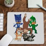 PC, gaming si accesorii - Periferice PC - Mousepad - Mousepad Curiosul George Eroi Pijama Bingo Tom CoolTrend, 21x19cm - Infinity.ro