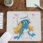 PC, gaming si accesorii - Periferice PC - Mousepad - Mousepad Strumfita Strumfii Smurfette CoolTrend, 21x19cm - Infinity.ro