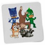PC, gaming si accesorii - Periferice PC - Mousepad - Mousepad Curiosul George Eroi Pijama Bingo Tom CoolTrend, 21x19cm - Infinity.ro